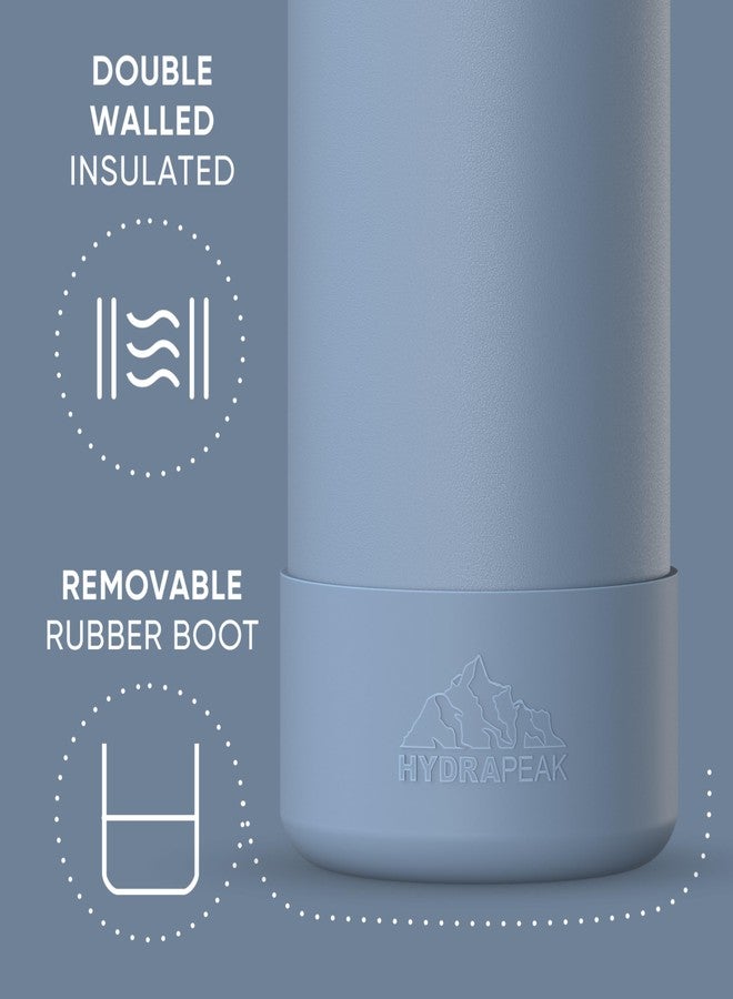 Hydrapeak 32oz Sport Insulated Water Bottle with Straw Lid, Leak & Spill Proof, Keeps Drinks Cold for 24 Hours, Hot for 12 Hours, Premium Stainless Steel Water Bottles (32oz, Modern Blue) - Image 3